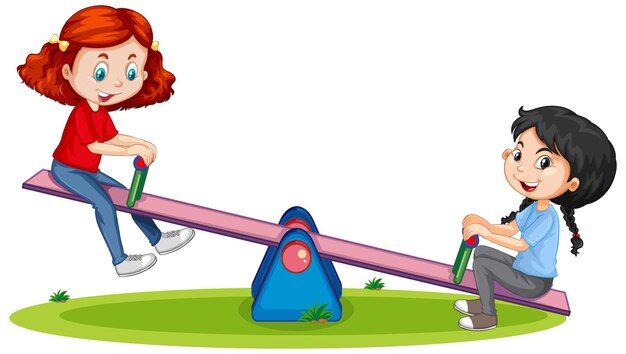 Playing Seesaw 画像 無料のベクター ストックフォト Psd