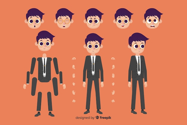 Free vector cartoon character for motion design