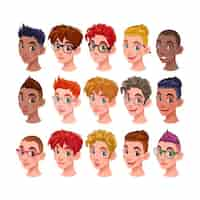 Free vector cartoon characters heads