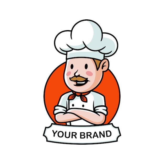 Download Free Cartoon Chef Mustache Logo Illustration Premium Vector Use our free logo maker to create a logo and build your brand. Put your logo on business cards, promotional products, or your website for brand visibility.