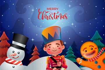 Free Vector | Cartoon christmas characters realistic style Free Vector | Cartoon christmas characters realistic style