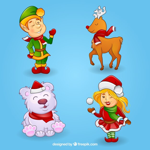 Cartoon christmas characters