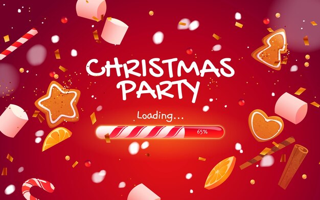 Cartoon christmas party background