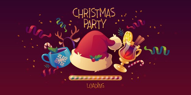 Cartoon christmas party background
