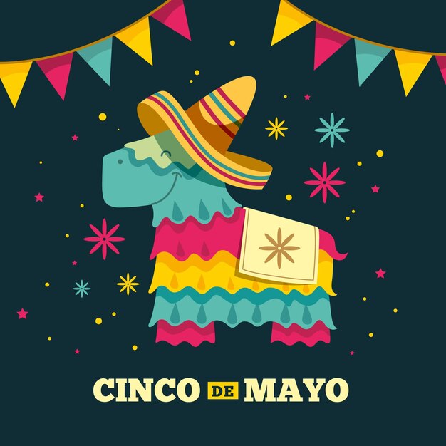 Cartoon cinco de mayo illustration