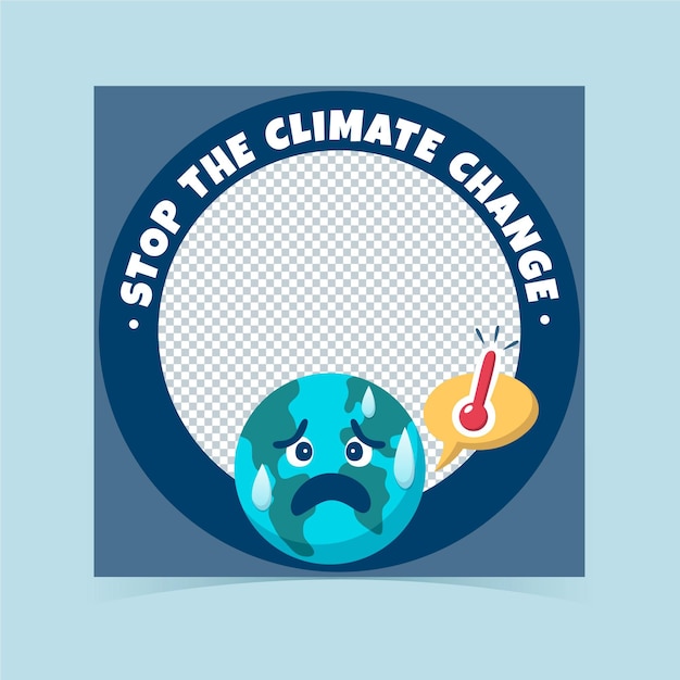 Cartoon climate change facebook frame