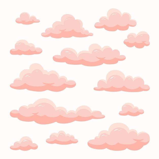 Free vector cartoon cloud  collection