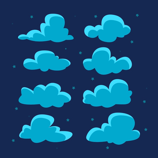 Cartoon cloud collection