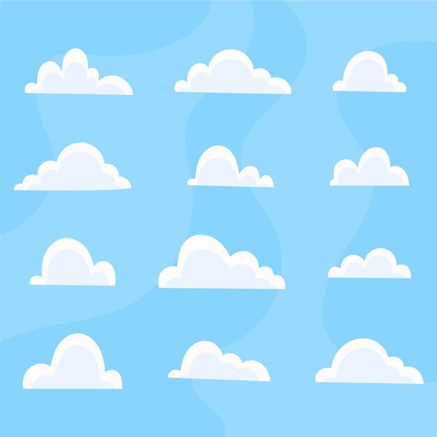 Cartoon clouds collection
