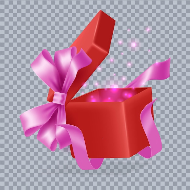 Free vector cartoon colorful magic gift box composition