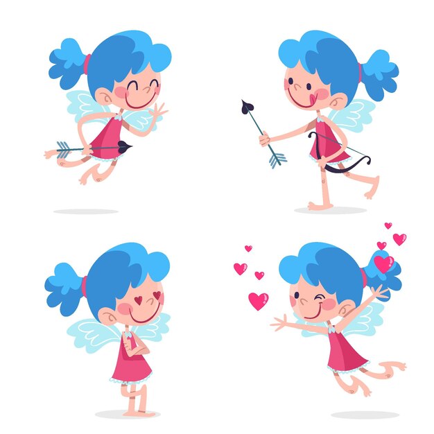 Cartoon cupid character collection