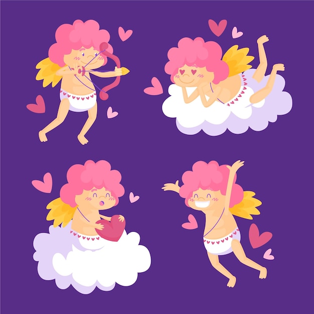 Cartoon cupid character collection