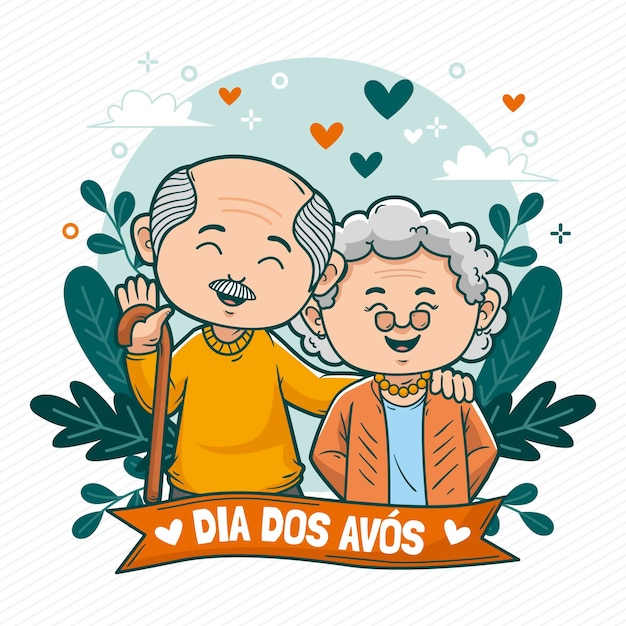 Бесплатное векторное изображение Иллюстрация шаржа dia dos avos