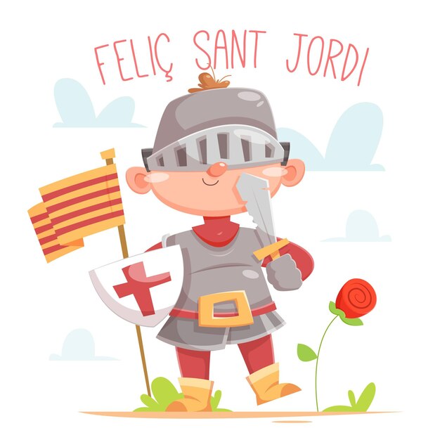 기사와 만화 diada de sant jordi 그림