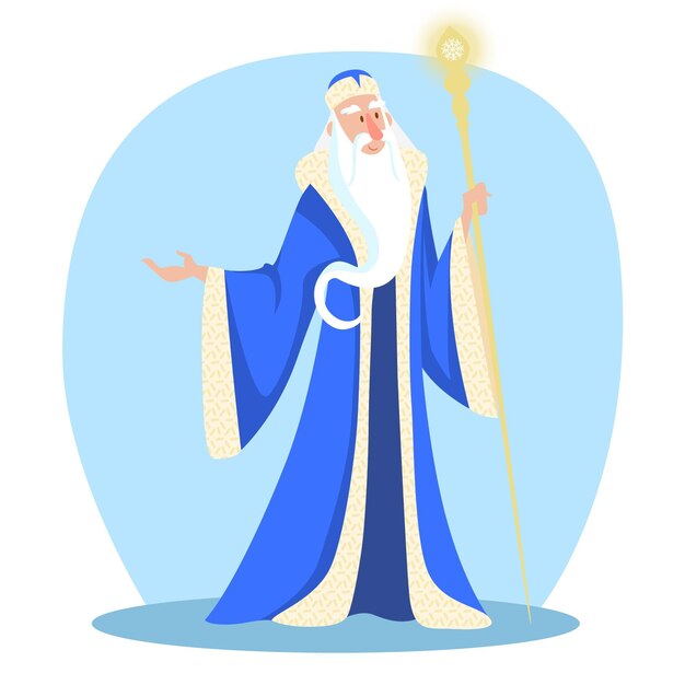 Cartoon drawn ded moroz