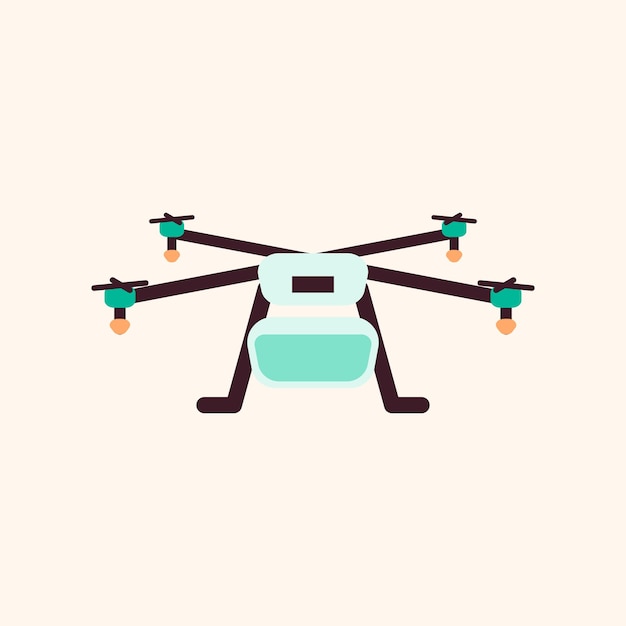 Cartoon drone vector technology icon