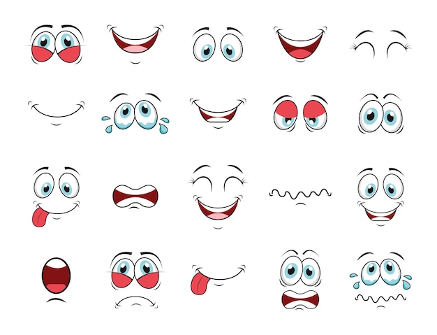 Cartoon Faces, Vectors