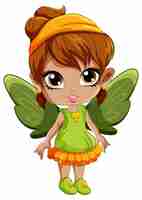 Free vector cartoon fairy with wings