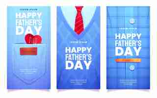 Free vector cartoon father's day banners set