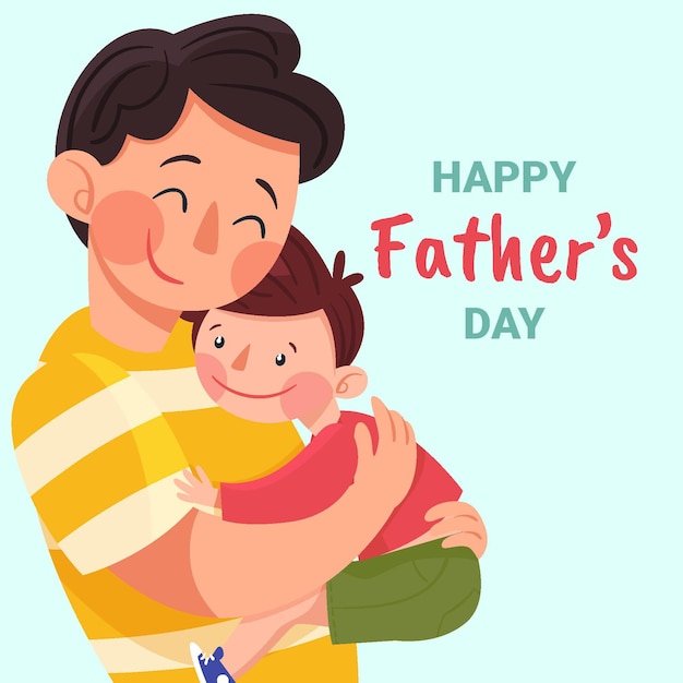 Cartoon father's day illustration