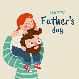 Cartoon father's day illustration