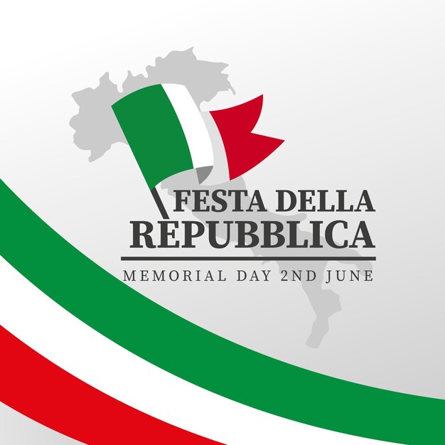 Cartoon festa della repubblica illustration