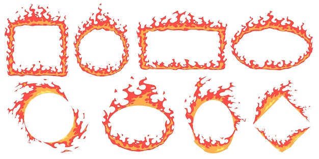 Cartoon fire frames