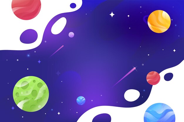 Cartoon galaxy background