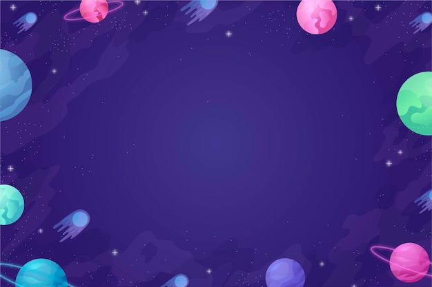 Cartoon galaxy background