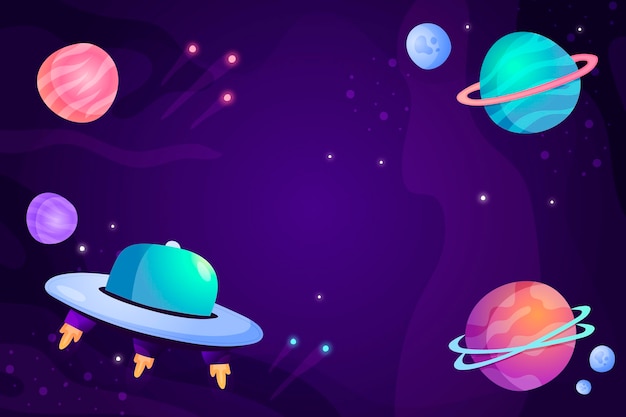 Free vector cartoon galaxy background