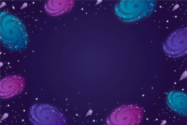 Cartoon galaxy background