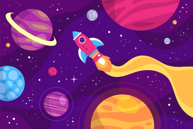 Cartoon galaxy background