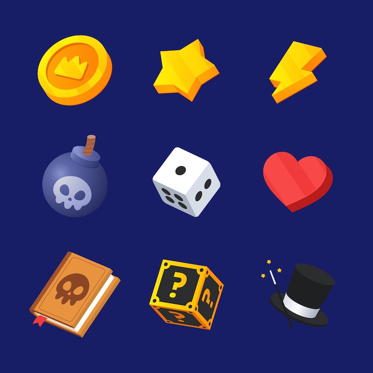Free Vector cartoon game elements collection