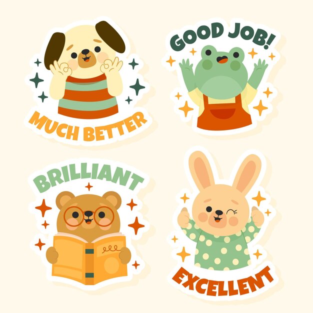 Page 7  Cute Sticker Set Images - Free Download on Freepik