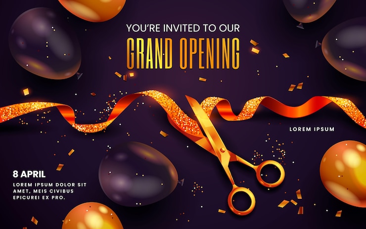 Free Vector cartoon grand opening background