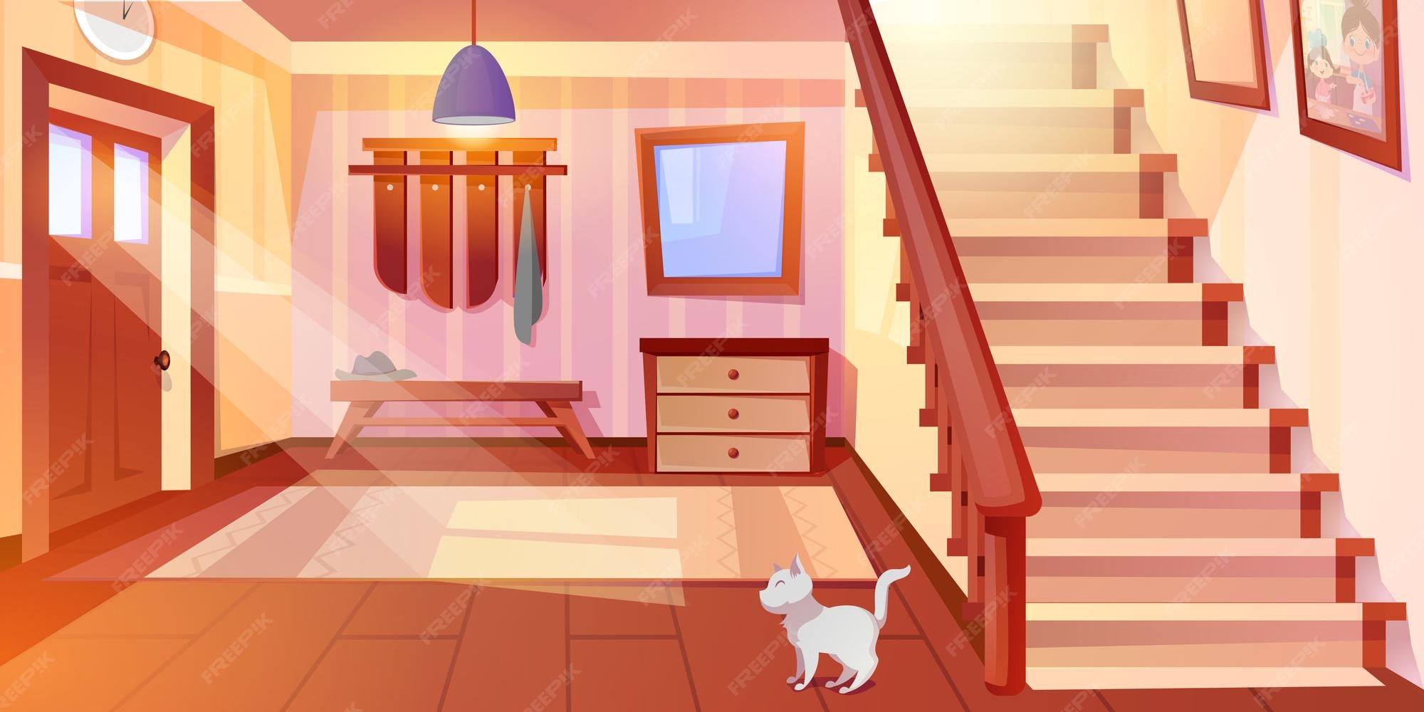 free-vector-cartoon-house-hallway-entrance-interior-with-wooden