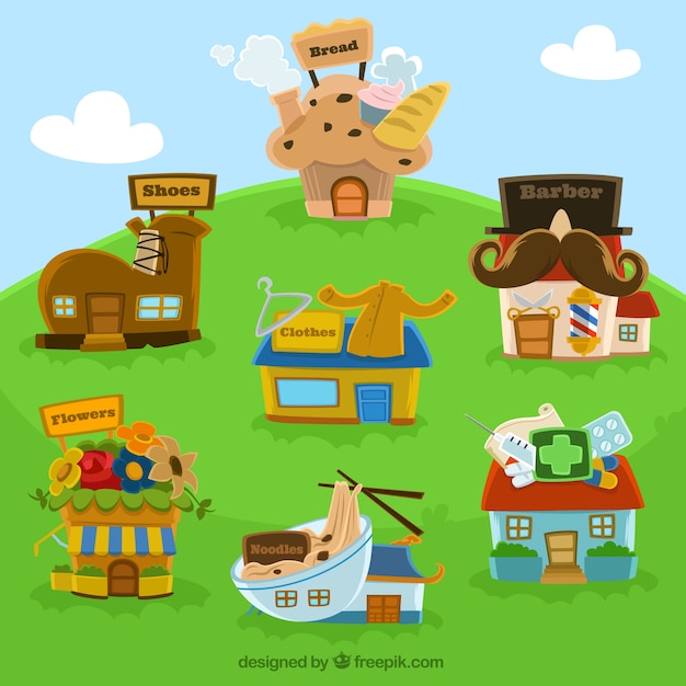 Free vector cartoon house    vector