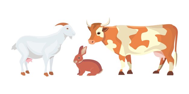 羊とヤギイラスト 無料のベクター