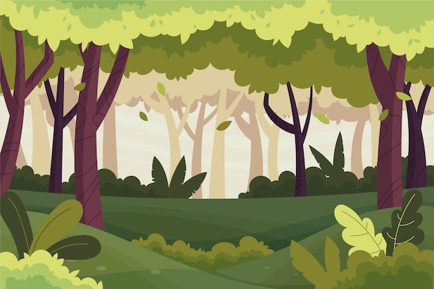 漫画のジャングルの背景