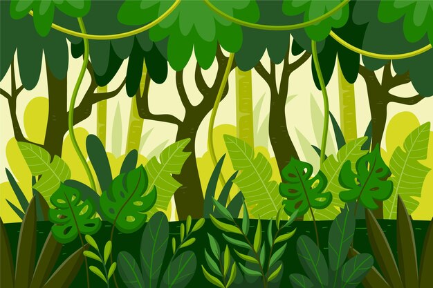 Cartoon jungle background