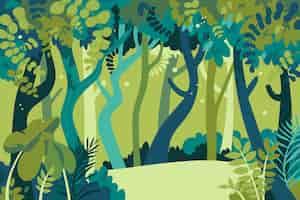 Free vector cartoon jungle background