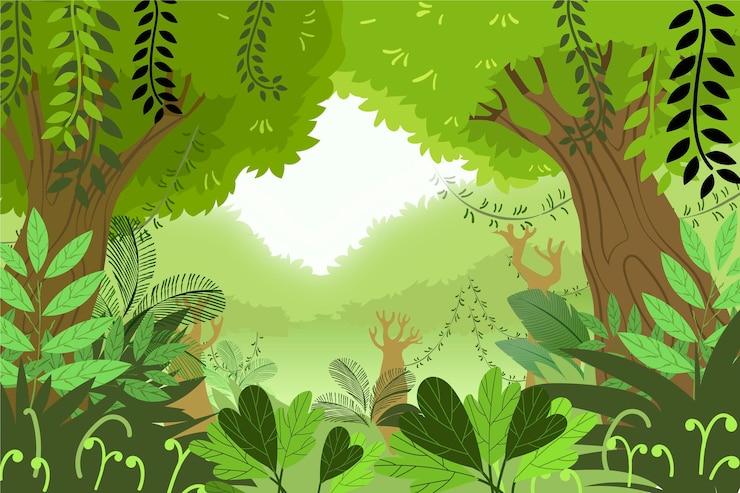 मुफ़्त वेक्टर cartoon jungle background