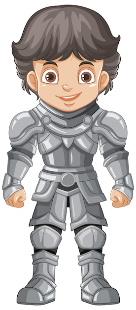 Free vector cartoon knight boy character