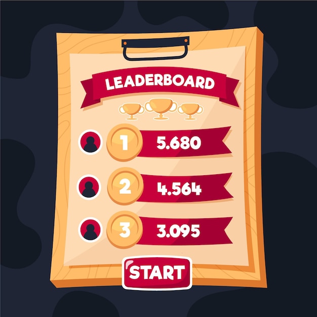 Free vector cartoon leaderboard concept