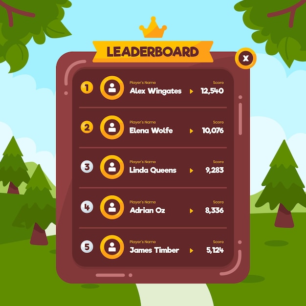 Free vector cartoon leaderboard illustration