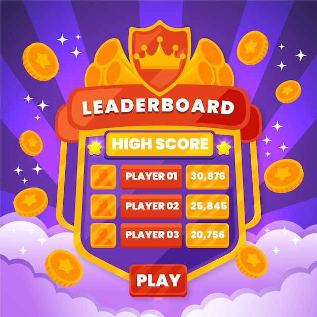 Free vector cartoon leaderboard illustration