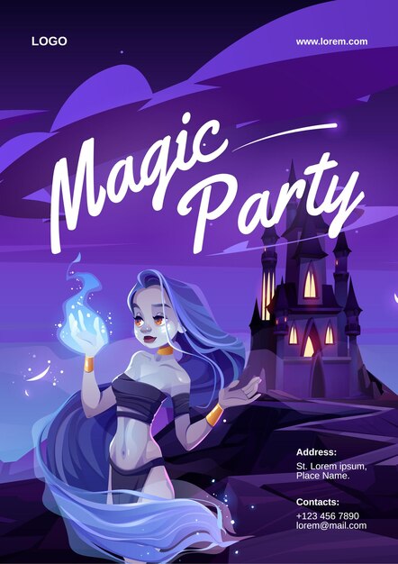 漫画の魔法のパーティーのポスター
