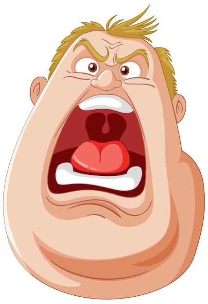 Free vector cartoon man expressing shock and surprise