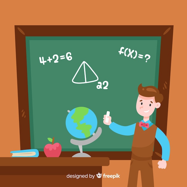 Cartoon math blackboard background