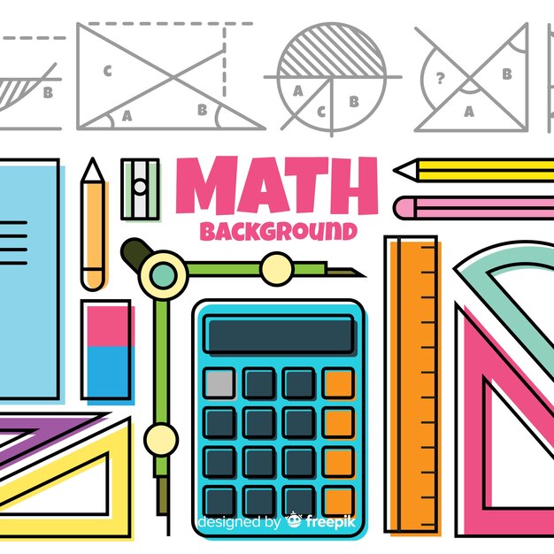 Cartoon math elements background